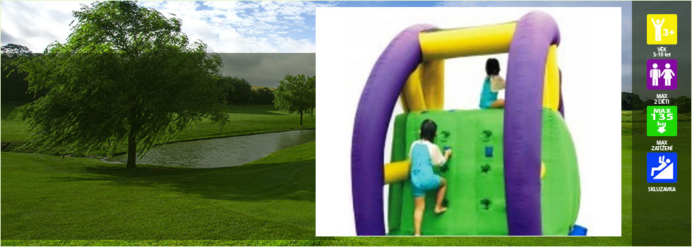 Půjčovna skákacích hradů v Opavě | VELKÁ VODNÍ DVOJSKLUZAVKA